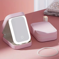 LED Mirror Makeup Storage Box