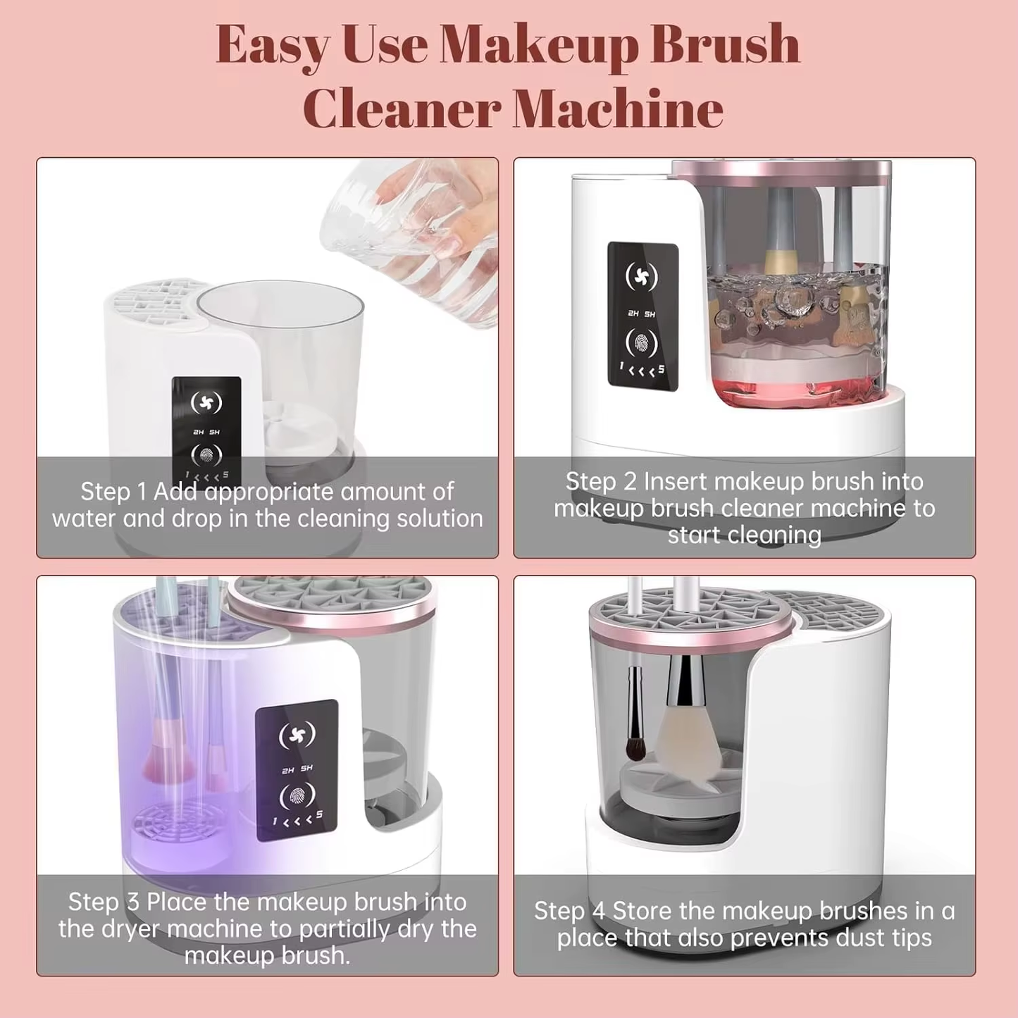 3-in-1 Electric Makeup Brush Cleaner Machine